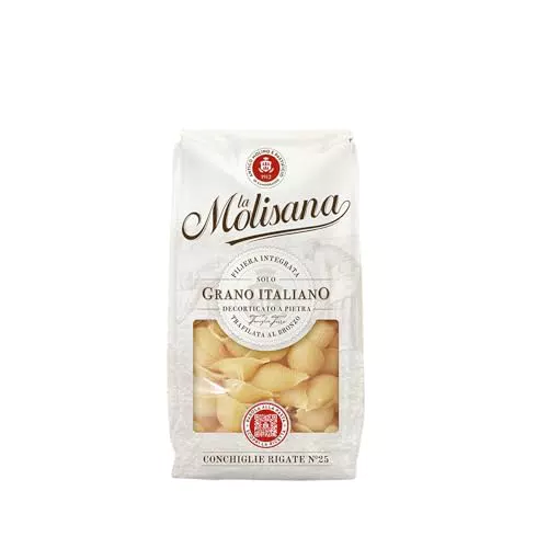 La Molisana Conchiglie Rigate n. 25 - Pasta di Grano Italiano Trafilata al Bronzo