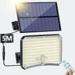 Lampada Solare da Esterno con Sensore di Movimento e Telecomando - 200 LED