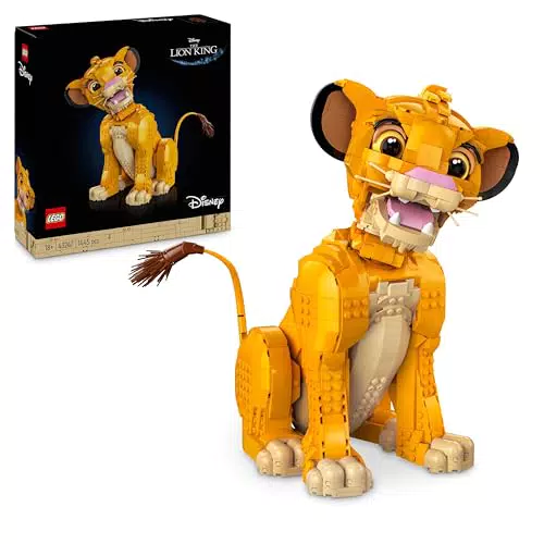 LEGO Disney Giovane Simba - Modellino da Costruire per Adulti, Idea Regalo