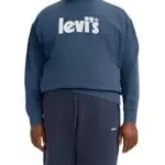 Levi's Big & Tall Relaxed Graphic Crew - Maglia di Tuta con Logo