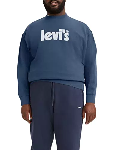 Levi's Big & Tall Relaxed Graphic Crew - Maglia di Tuta con Logo