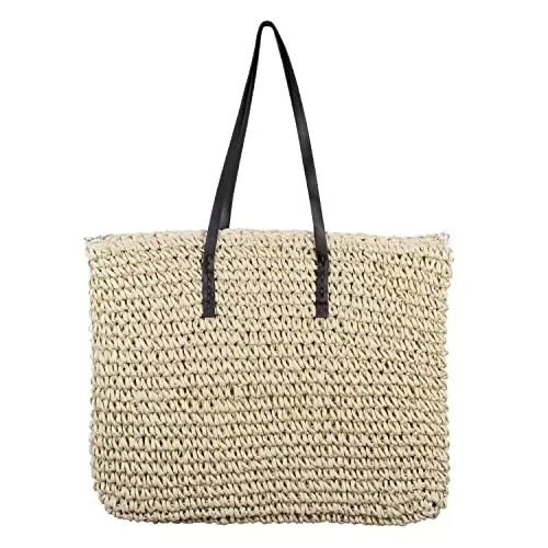 Borsa a tracolla in paglia da donna LHHMZ