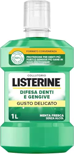 Listerine Colluttorio Denti e Gengive Gusto Delicato Senza Alcool alla Menta