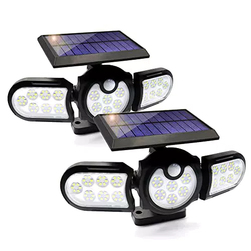 Luci Solari Esterno 120 LED con Sensore di Movimento e Illuminazione 270°