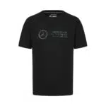 Mercedes AMG Petronas F1 T-shirt Uomo con Logo Stealth
