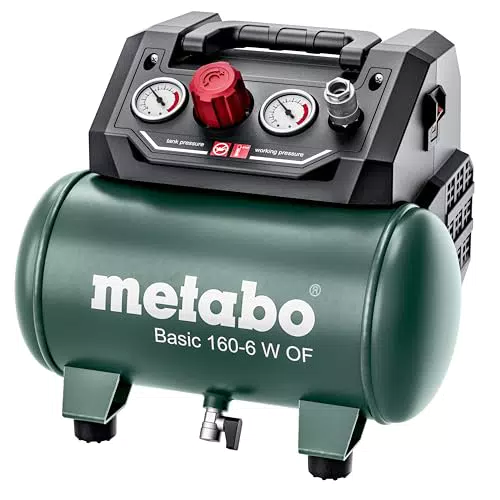 Metabo Compressore Basic 160 - Pressione 8 Bar, Velocità Max 3500 g/min