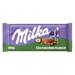 Milka Tavoletta di Cioccolato al Latte con Nocciole Spezzate e Cacao Sostenibile