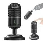 MOMAN Microfono a Condensatore Plug&Play per PC, Mac e Streaming YouTube