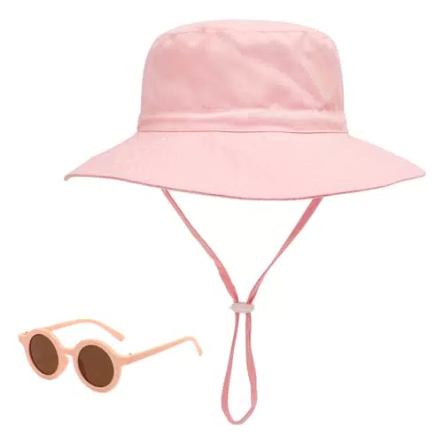 MQLSAERI Cappello da Sole e Occhiali da Sole per Bambini con Protezione UV UPF 50+
