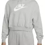 Nike DQ5850-063 Felpa con Cappuccio Donna NSW Club FLC GX Crop