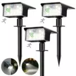 Nipify Faretti Solari a LED da Esterno con Sensore di Movimento, IP65 Impermeabili