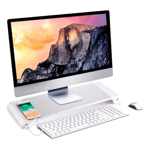 NK Supporto per Monitor Portatile in Alluminio con 4 Porte USB 22W