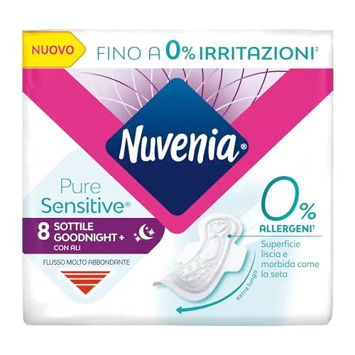 Nuvenia Assorbente Pure Sensitive Sottile Notte con Ali