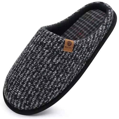 ONCAI Pantofole da Uomo Invernali con Memory Foam e Suola Antiscivolo