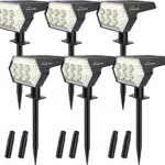 OOTDAY Luci Solari da Giardino, 108 LED Impermeabili IP67 per Esterno