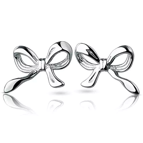 Orecchini a Fiocco Donna in Argento 925 - Design Elegante per Occasioni Speciali