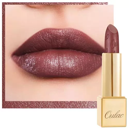 Oulac Rossetto Metallizzato Lucido, Formula Cremosa e Idratante, Vegan