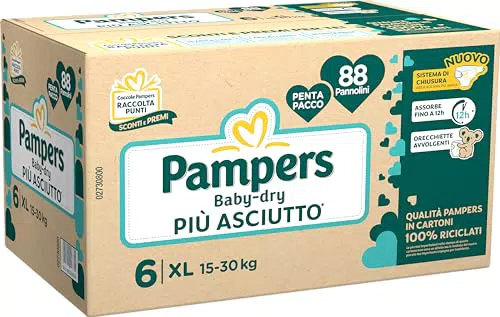 Pampers Baby Dry Junior - Pannolini per bambini, comfort e protezione ottimali