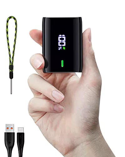 Power Bank 10000mAh con Display LED e USB C - Caricatore Portatile Compatibile