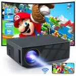 ZDK Proiettore WiFi Bluetooth 1080P HD Portatile, Supporto 4K per Home Theater