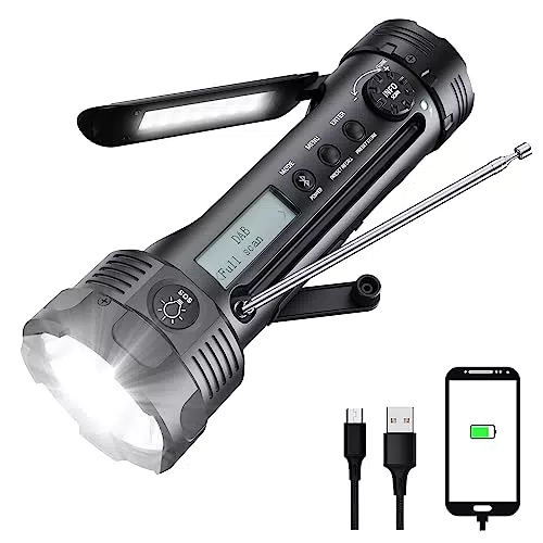 **Brand - Radio DAB Bluetooth con Powerbank Ricaricabile e Allarme SOS**