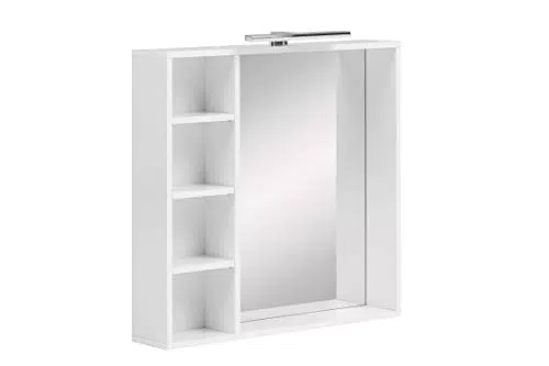 Schildmeyer Specchio Samu con Illuminazione - 73,5 x 78 x 16 cm
