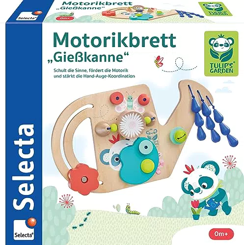 Selecta Annaffiatoio Tulips Garden per la Motricità in Legno