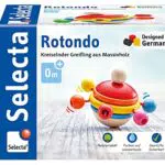 Selecta Trottola da Afferrare Rotondo in Legno - Modello 61068