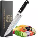 Unokit Coltello da Cucina Professionale in Acciaio Inossidabile con Affilacoltelli