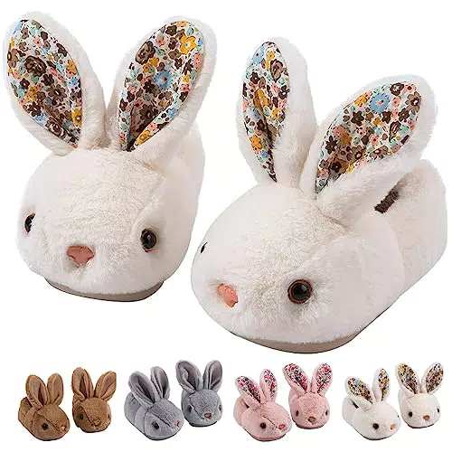 Sharllen Ciabatte Antiscivolo per Bambini in Peluche - Pantofole Invernali