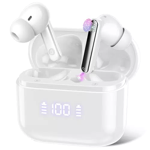 SKIUDCT Cuffie Bluetooth 5.3 In Ear con Riduzione del Rumore e HD Mic