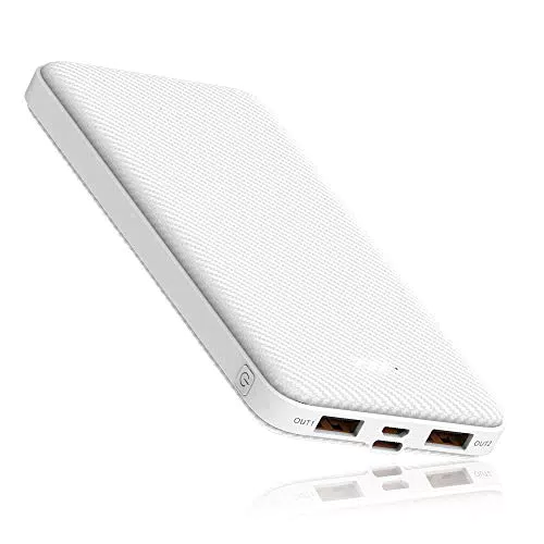 SLuB Power Bank 12000mAh Ultra Sottile con Ricarica Rapida USB-C e LED Display