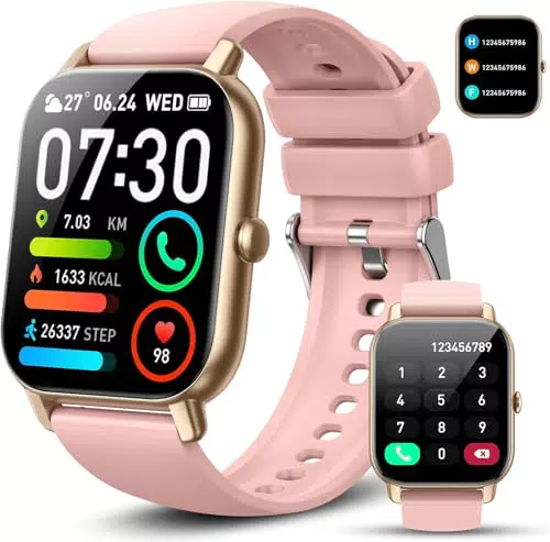 Smartwatch Fitness Tracker con Chiamate, Monitoraggio Sonno e Frequenza Cardiaca