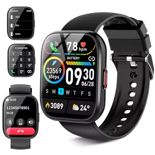 Smartwatch Fitness Tracker per Uomo e Donna, 1.85" con Chiamate e Cardiofrequenzimetro