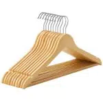 SONGMICS Grucce in Legno con Scanalature e Gancio Girevole per Appendiabiti CRW001