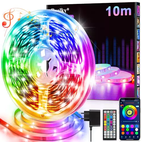 Striscia LED, 10 Metri Multicolor Luci Camera da Letto