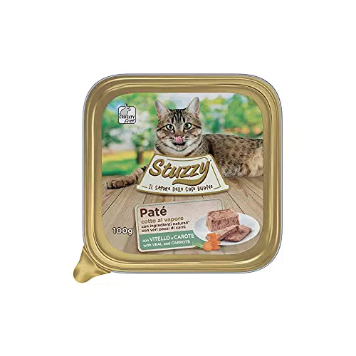 Stuzzy Cibo Umido per Gatti Adulti al Gusto Vitello e Carote - Linea Paté