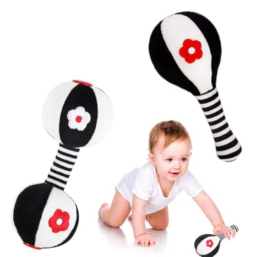 SULOLI Sonaglio Neonato - Giocattolo Sensoriale Morbido per Bambini 0-6 Mesi