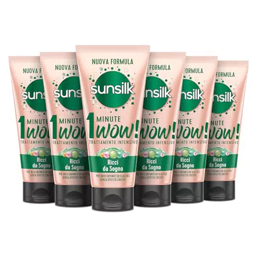Sunsilk Trattamento Intensivo 1 Minute Wow Maschera Ristrutturante per Capelli Ricci