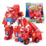 Super Wings - Veicolo Robot Transformer Pompieri Jett Aereo Giocattolo