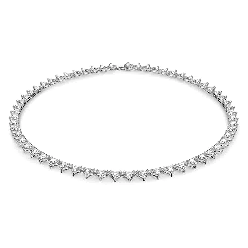 Swarovski Collana Ortyx Placcata Rodio con Taglio Triangle