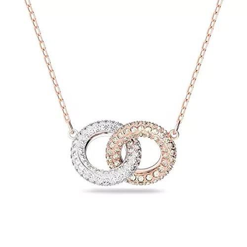 Swarovski Collana Stone Circolare Placcata Oro Rosa