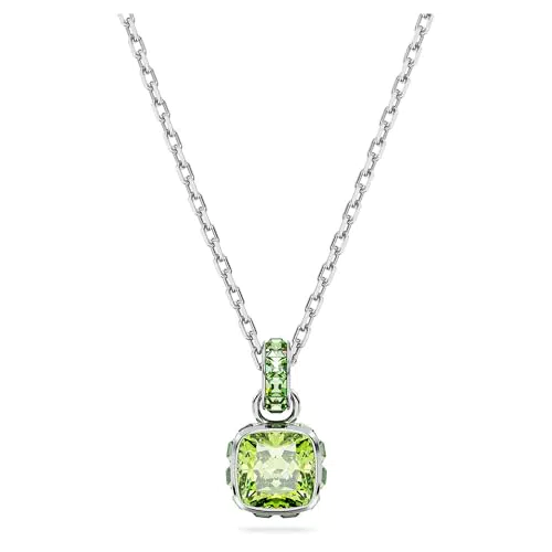 Swarovski Pendente Birthstone Taglio Squadrato Agosto Placcato Rodio