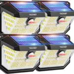 Tecknet Faretti Solari LED da Esterno con Sensore di Movimento, Impermeabili IP65