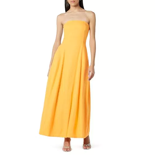 The Drop Vestito Maxi Carlota Senza Spalline in Lino