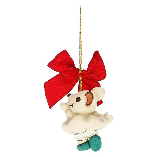 THUN - Addobbo Topina Ballerina in Ceramica Decorata a Mano, Linea Bosco Magico