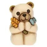 THUN Bomboniera Prima Comunione con Teddy e Spiga di Grano in Ceramica Decorata