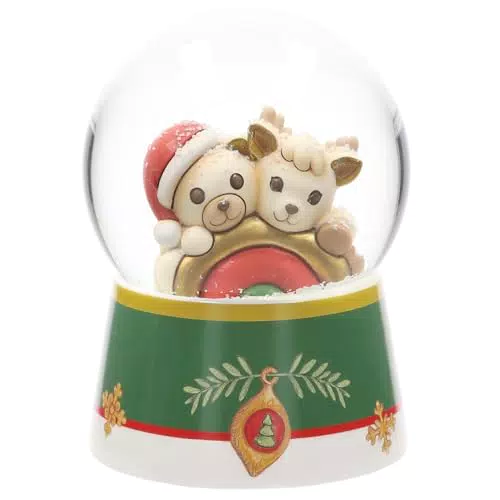 THUN Boule de Neige con Teddy e Renna Robin, Linea Desideri di Natale