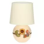 THUN - Lampada da Tavolo, Decorazione con Girasole in Ceramica Decorata a Mano