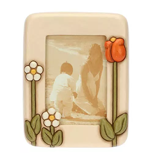 THUN Portafoto in Ceramica Decorata a Mano - Linea Happy Country 15x20 cm